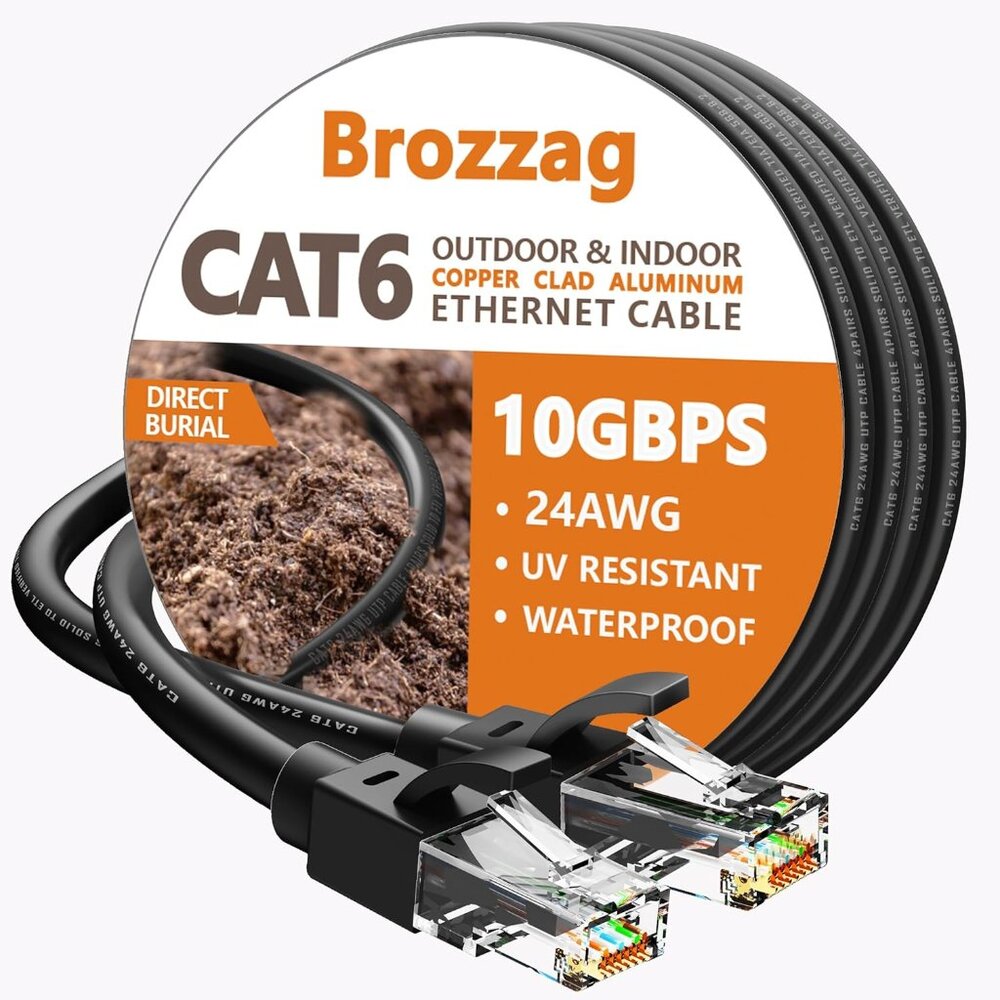 LOT OF 5 - Ethernet Cables for Cat 5e/Cat6, 10Ft 15Ft 20Ft 25Ft 30Ft 40Ft 50Ft 7